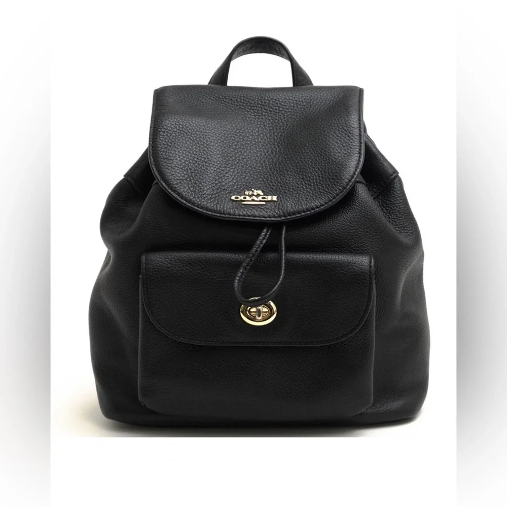 Coach Mini Billie Backpack black pebbled leather excellent